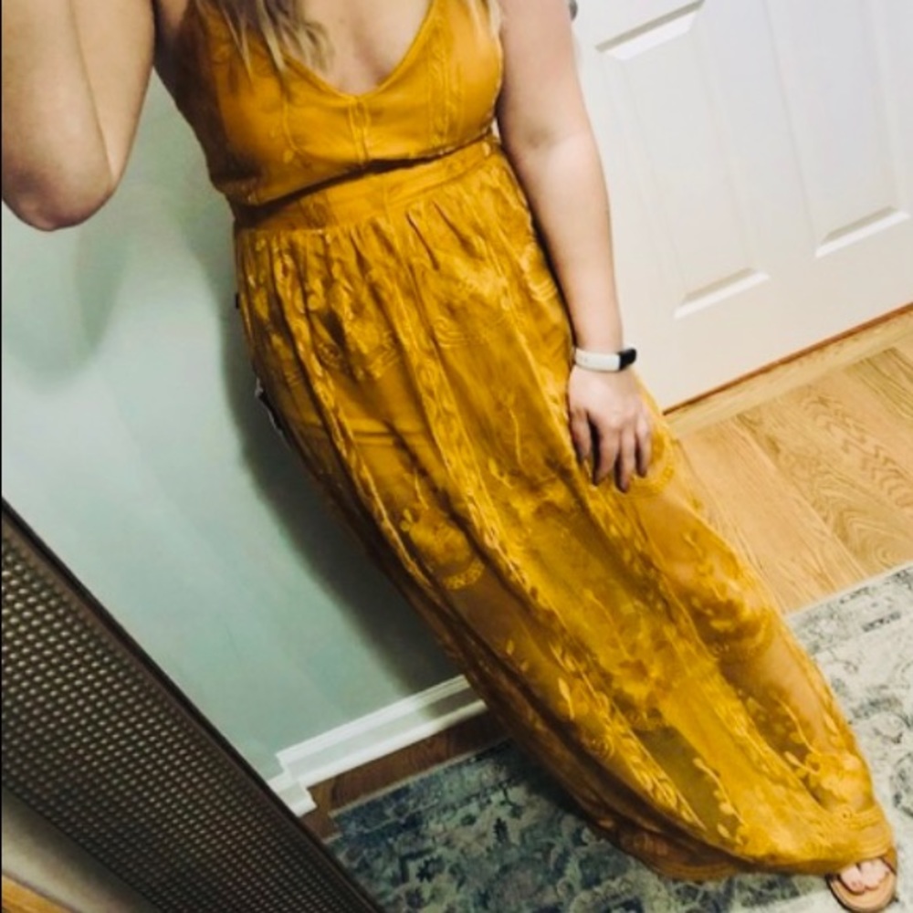 Boho lace maxi dress romper